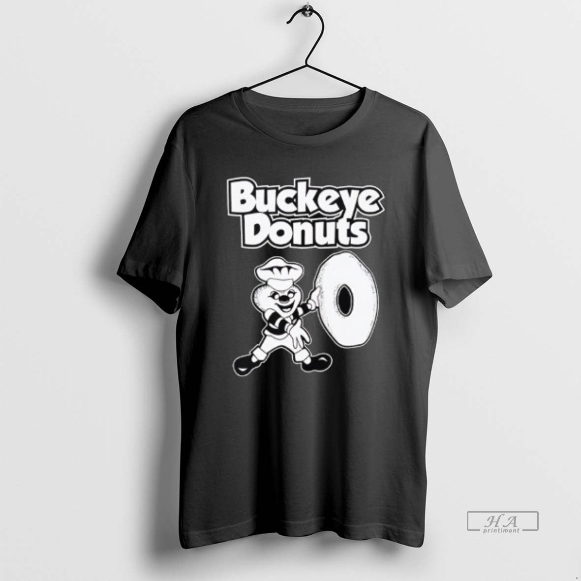 Official Ohio State Buckeye Mascot Holding Donut Buckeye Donuts T-Shirts, Hoodie, Sweatshirt | InkRitualCo.com