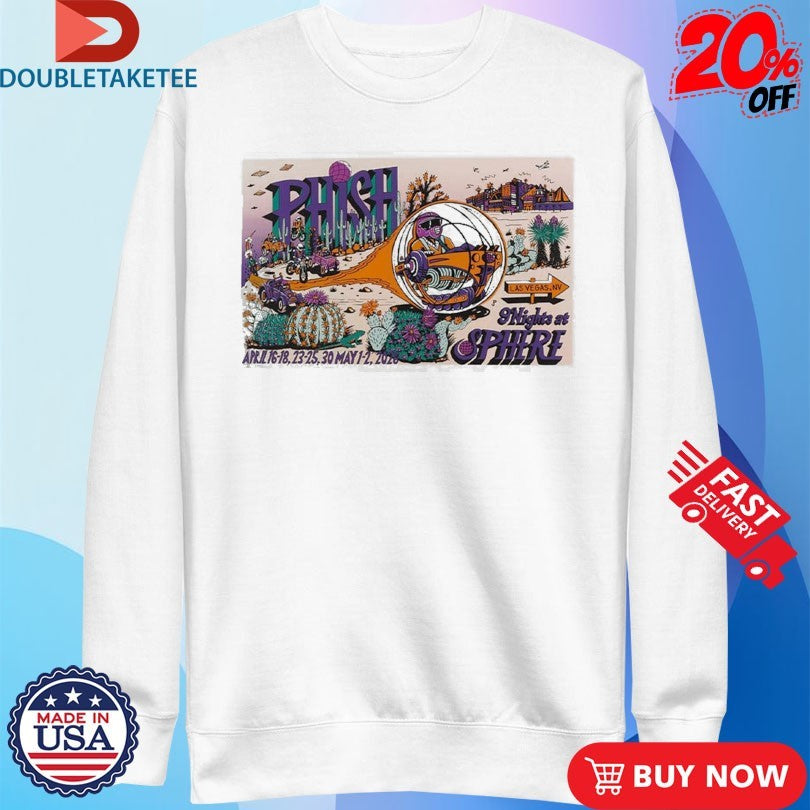 Phish Las Vegas Second Weekend Gig Poster Wild Grape Colorway 9 Night At Sphere From April 16 To May 2 2026 Shirts