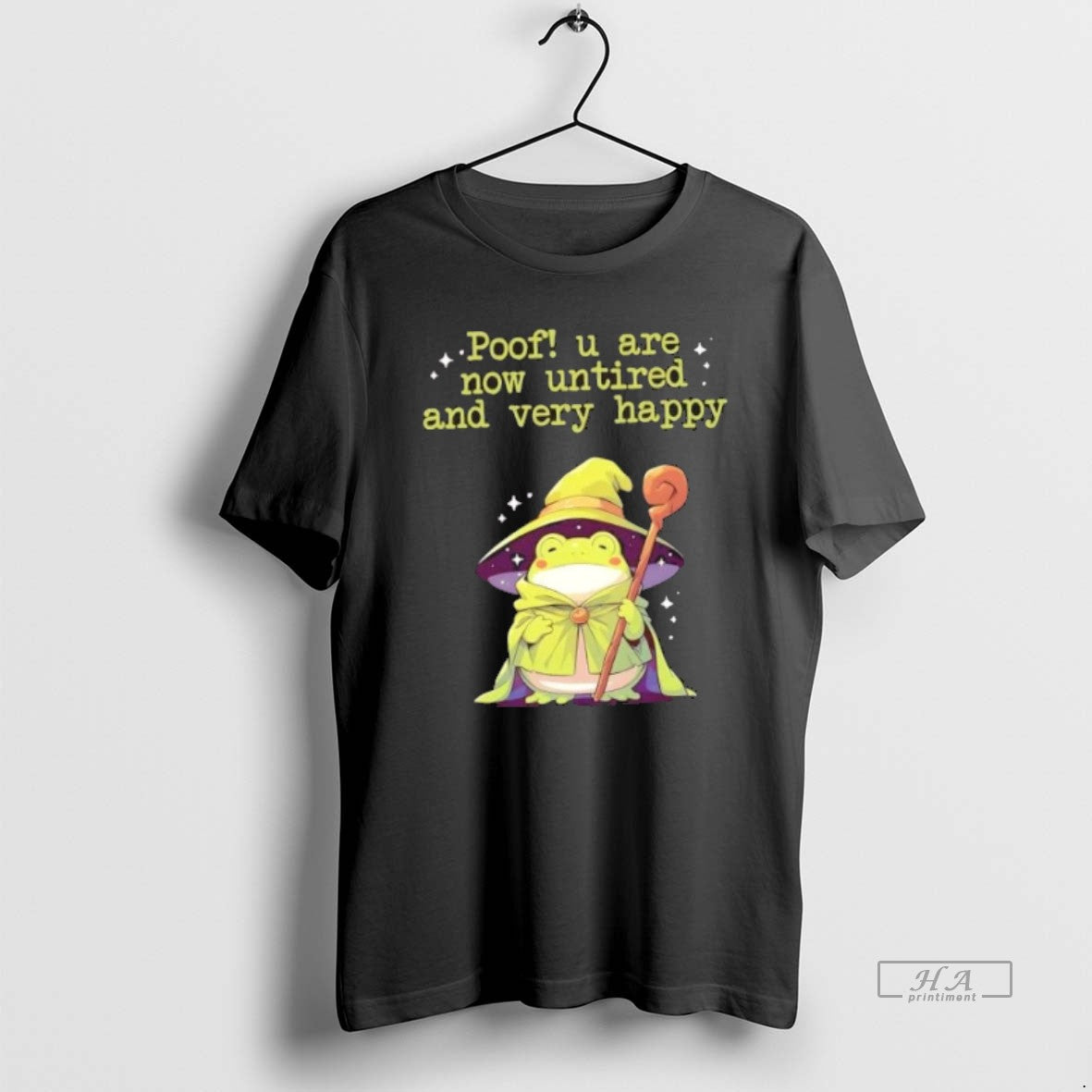 Official Poof You Are Now Untired And Very Happy Wizard Frog T-Shirts, Hoodie, Sweatshirt | InkRitualCo.com