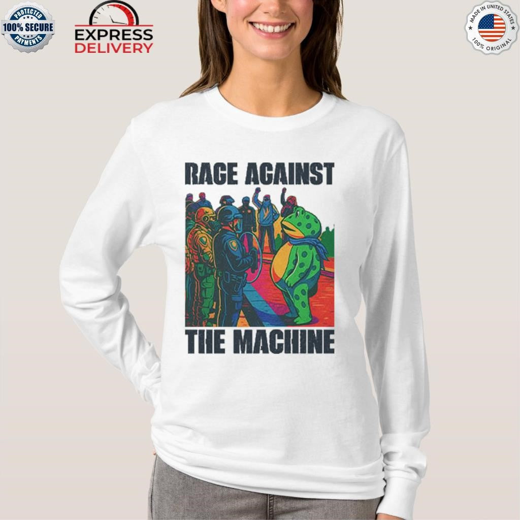 Portland Frog Anti-ICE Rage Against The Machine Shirt