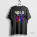 Official Pride Or Die Skull Rainbow Graphic T-Shirts, Hoodie, Sweatshirt | InkRitualCo.com
