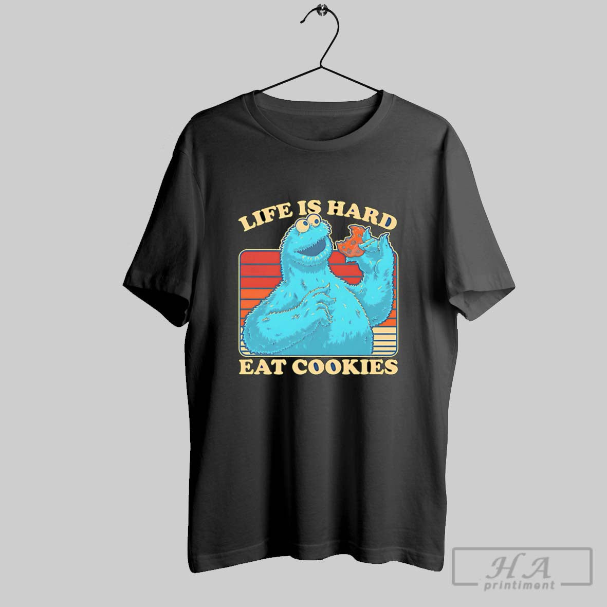 Official Puppet Life Is Hard Eat Cookies Poster T-Shirts, Hoodie, Sweatshirt | InkRitualCo.com
