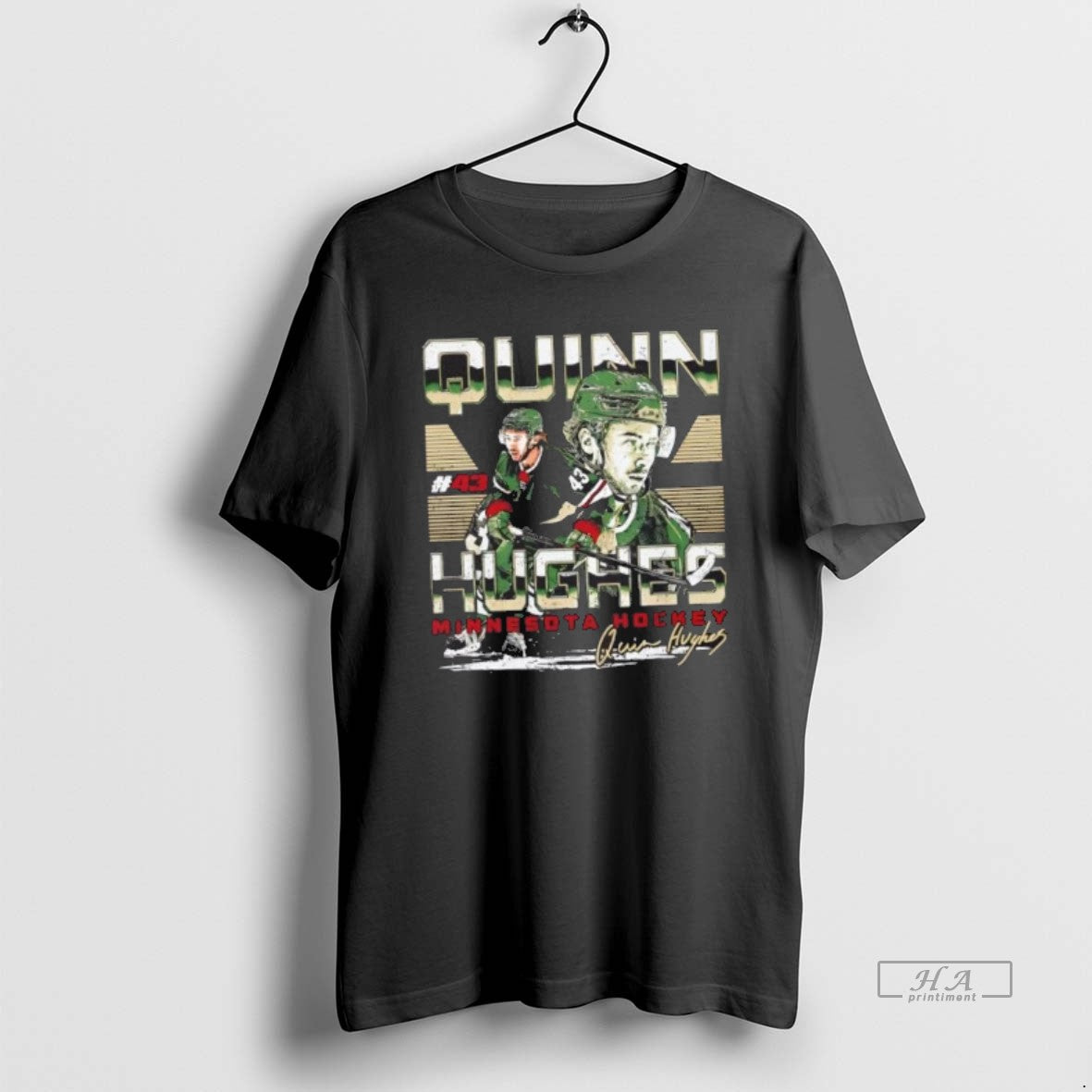 Official Quinn Hughes Minnesota Wild Dual Signature T-Shirts, Hoodie, Sweatshirt | InkRitualCo.com