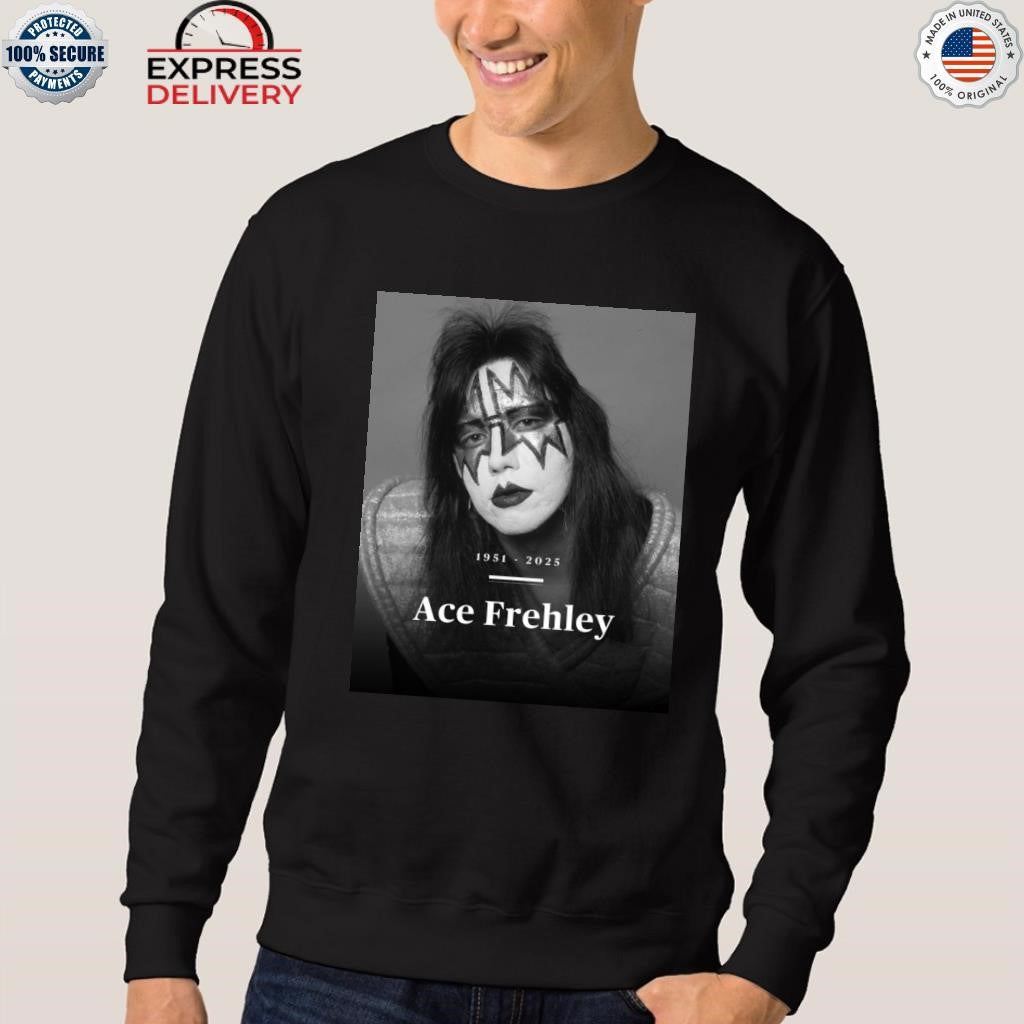 RIP Ace Frehley 1951-2025 Rock Ace Frehley Spaceman Last Solo Shirt