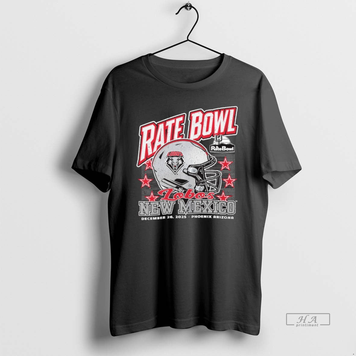 Official Rate Bowl 2025 University Of New Mexico Lobos Beveled December 26 Phoenix Arizona Vintage T-Shirts, Hoodie,...