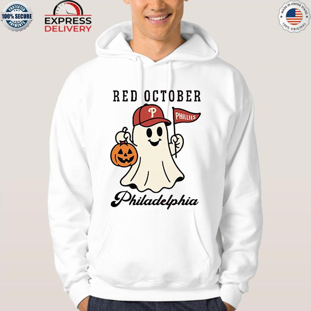 Red October Philadelphia Phillies Halloween Ghost Shirt