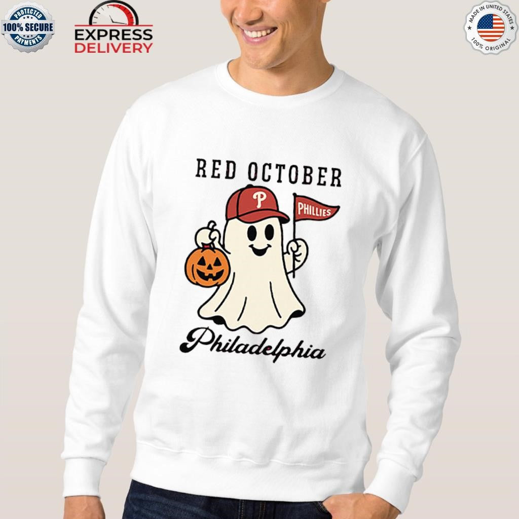 Red October Philadelphia Phillies Halloween Ghost Shirt