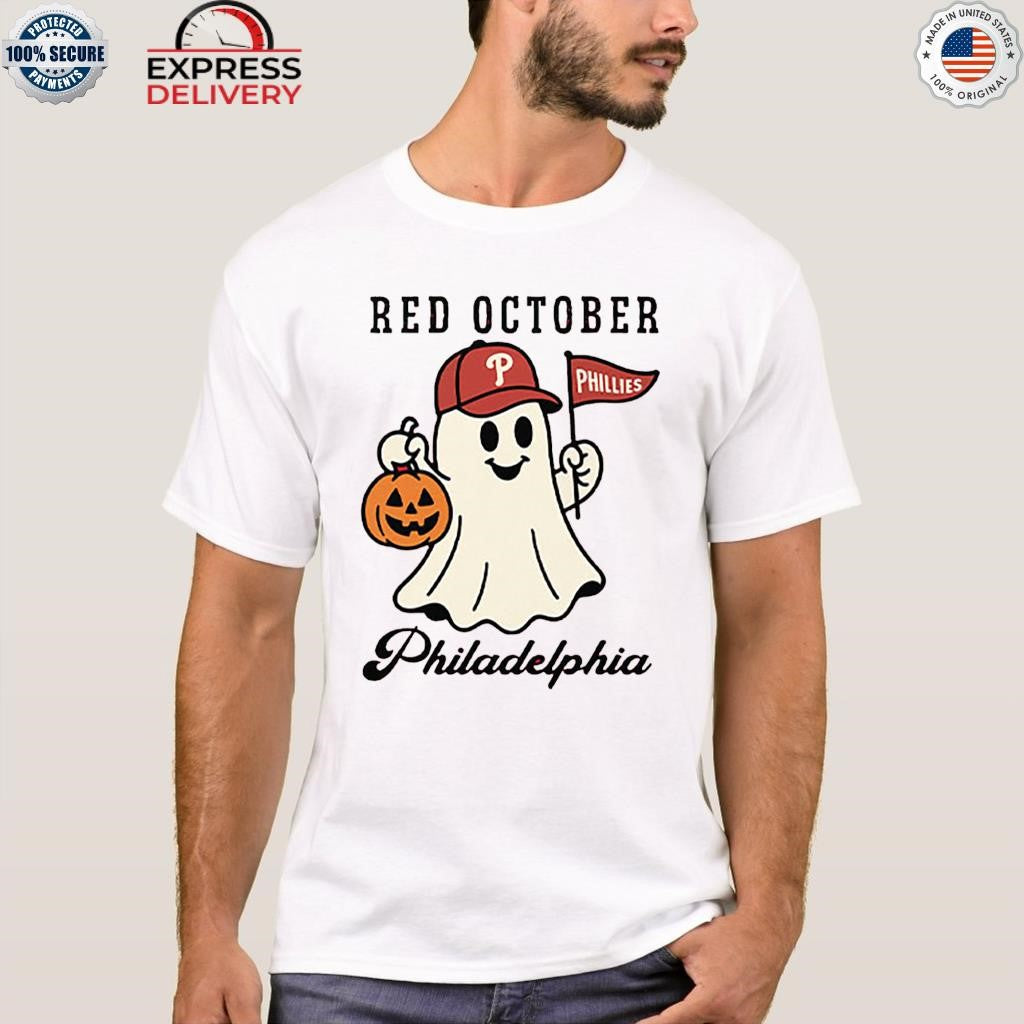 Red October Philadelphia Phillies Halloween Ghost Shirt