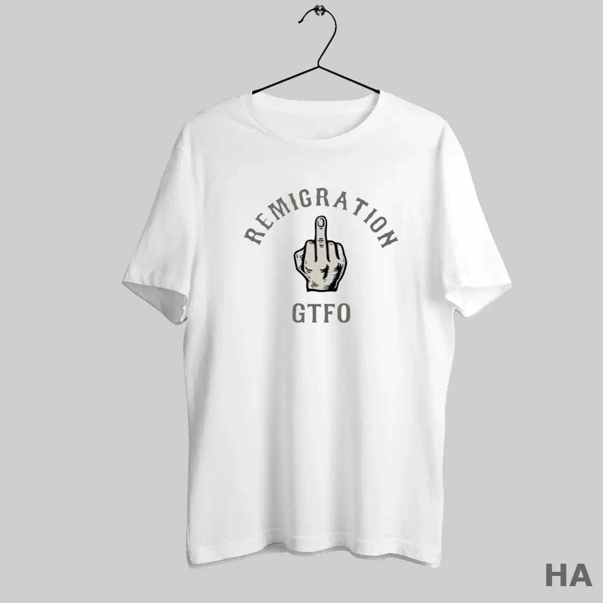 Official Remigration Gtfo Middle Finger T-Shirts, Hoodie, Sweatshirt | InkRitualCo.com