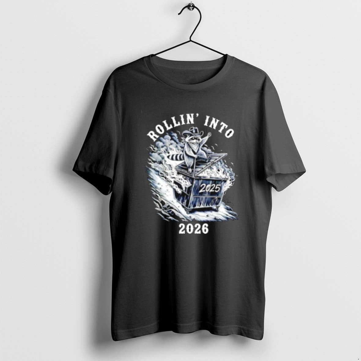 Official Rollin Into 2026 Raccoon Dumpster Fire T-Shirts, Hoodie, Sweatshirt | InkRitualCo.com