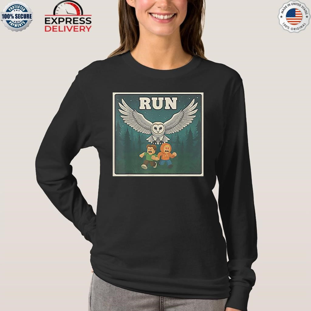 Run Halloween Game Owl Shirt