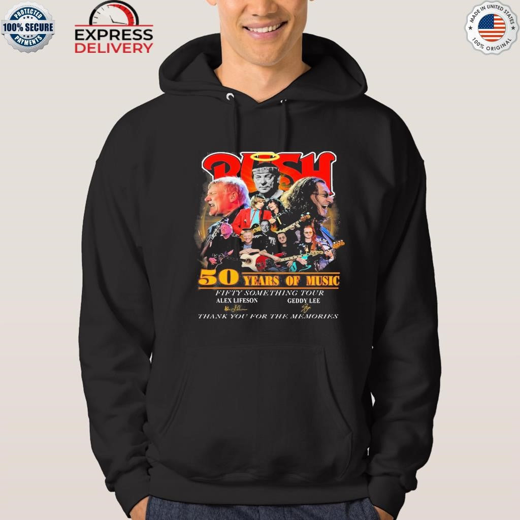 Rush Band 50 Years Of Music Fifty Something Tour Shirt
