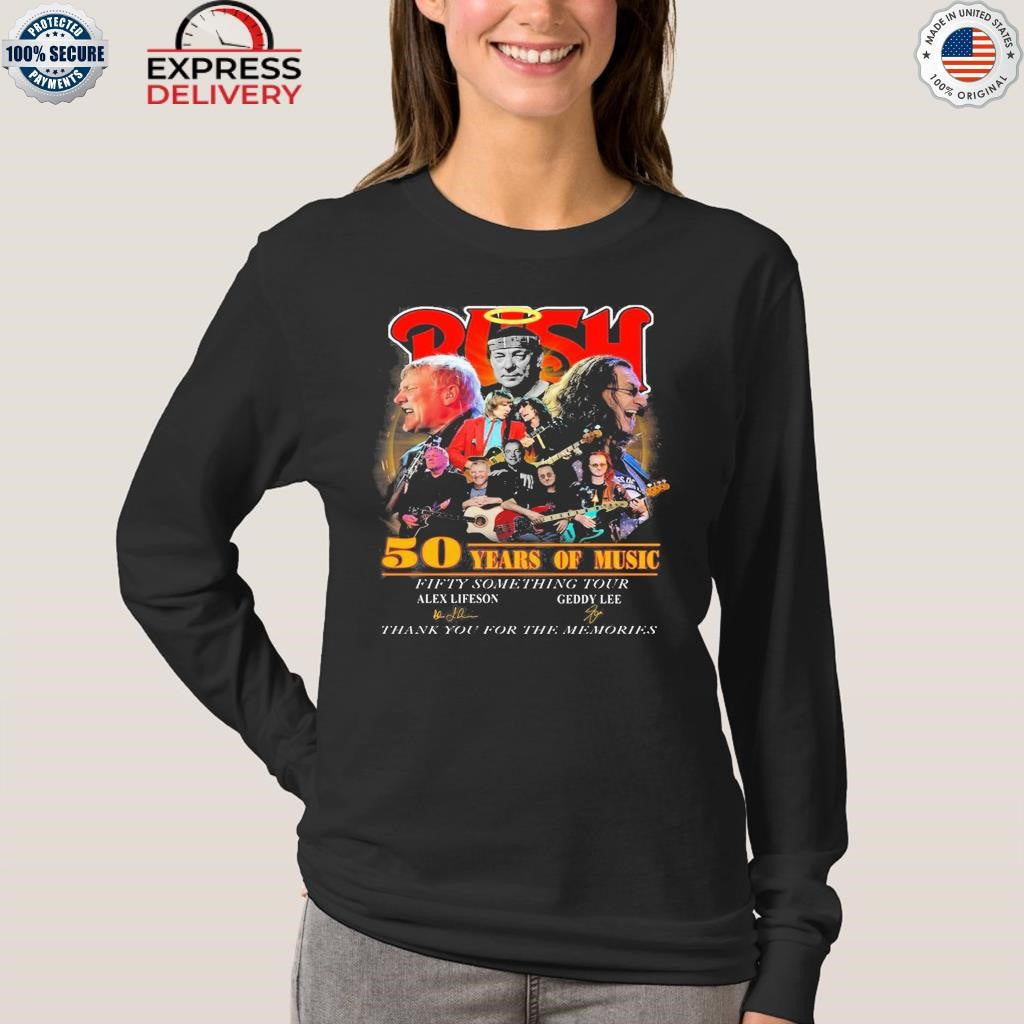 Rush Band 50 Years Of Music Fifty Something Tour Shirt