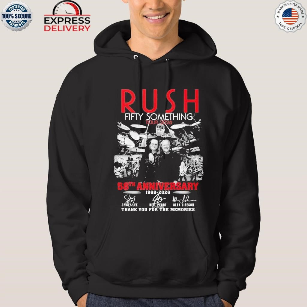Rush Fifty Something Tour 2026 58th Anniversary 1968-2026 Shirt