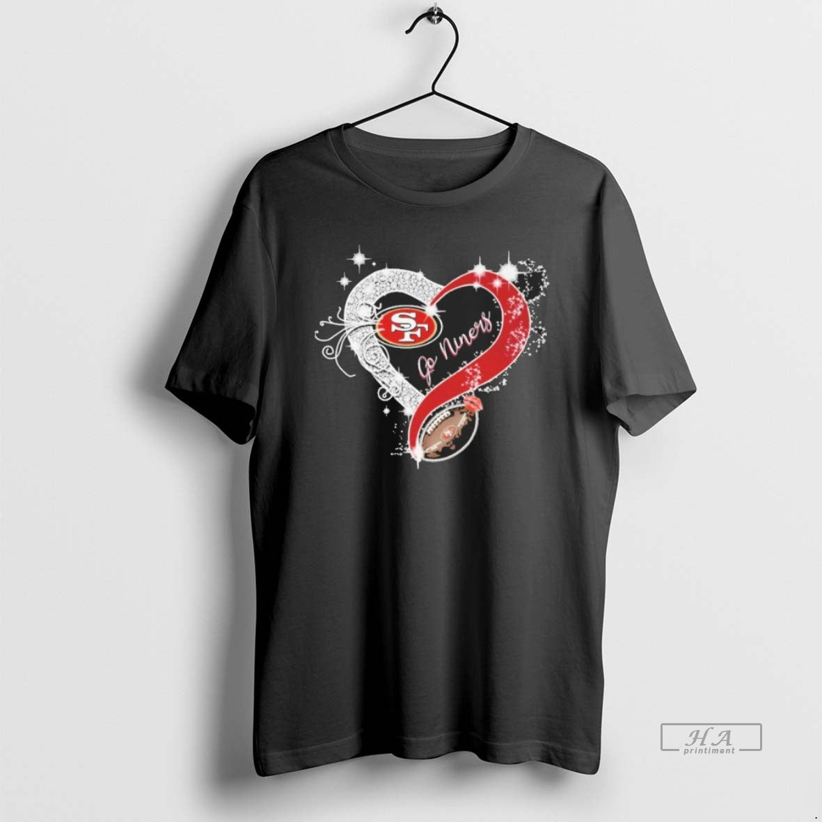 Official San Francisco Go Niners Heart Ball T-Shirts, Hoodie, Sweatshirt | InkRitualCo.com
