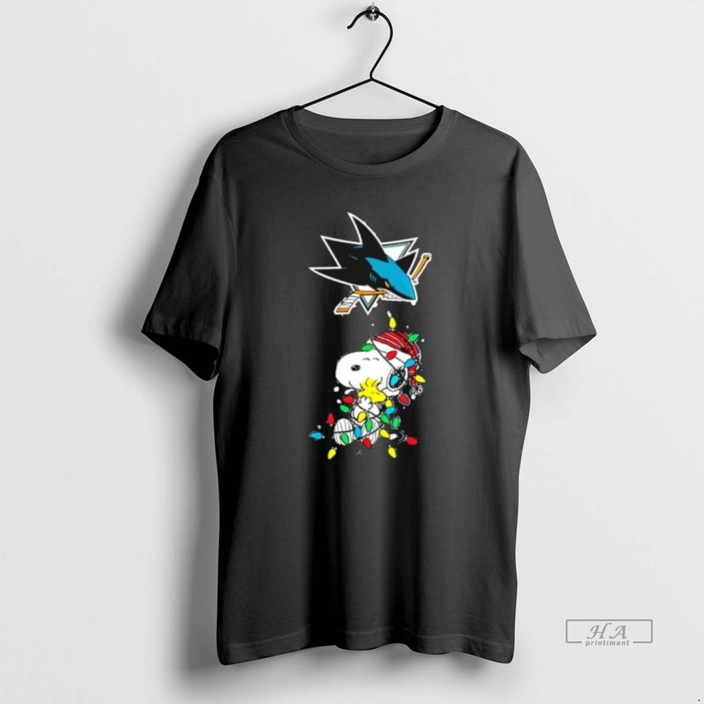 Official San Jose Sharks Peanuts Christmas Night 2025 Special Holiday T-Shirts, Hoodie, Sweatshirt | InkRitualCo.com