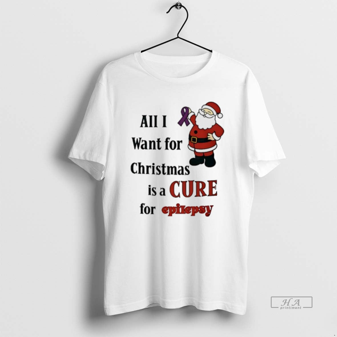 Official Santa Claus All I Want For Christmas Is A Cure For Epilepsy T-Shirts, Hoodie, Sweatshirt | InkRitualCo.com