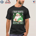Santa Splitting The G Guinness Christmas Ugly Shirt
