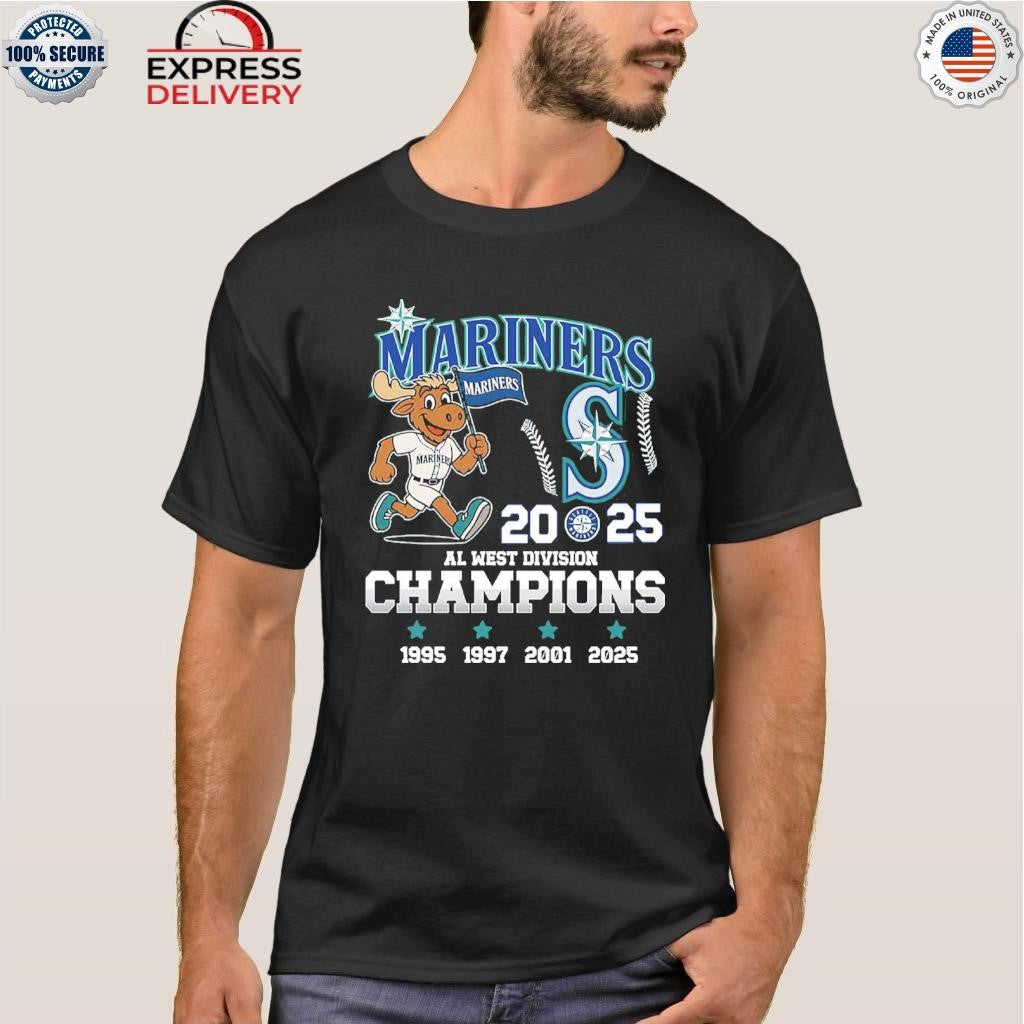 Seattle Mariners Al West Division Championship 1995 1997 2001 2025 Shirt
