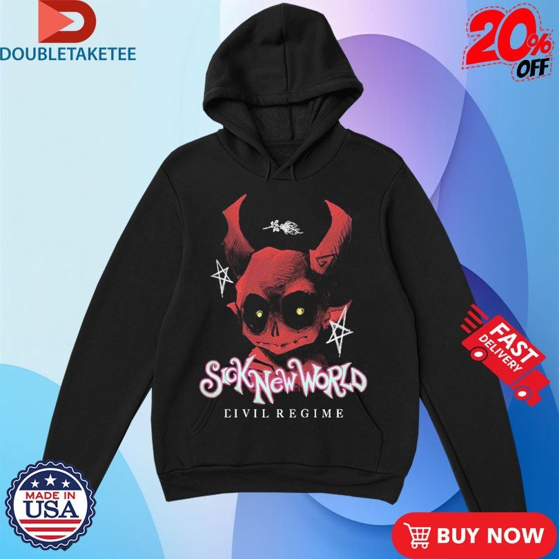 Sick New World 2026 Las Vegas Festival X Civil Regime On April 25 2026 Little Red Devil Face Shirts