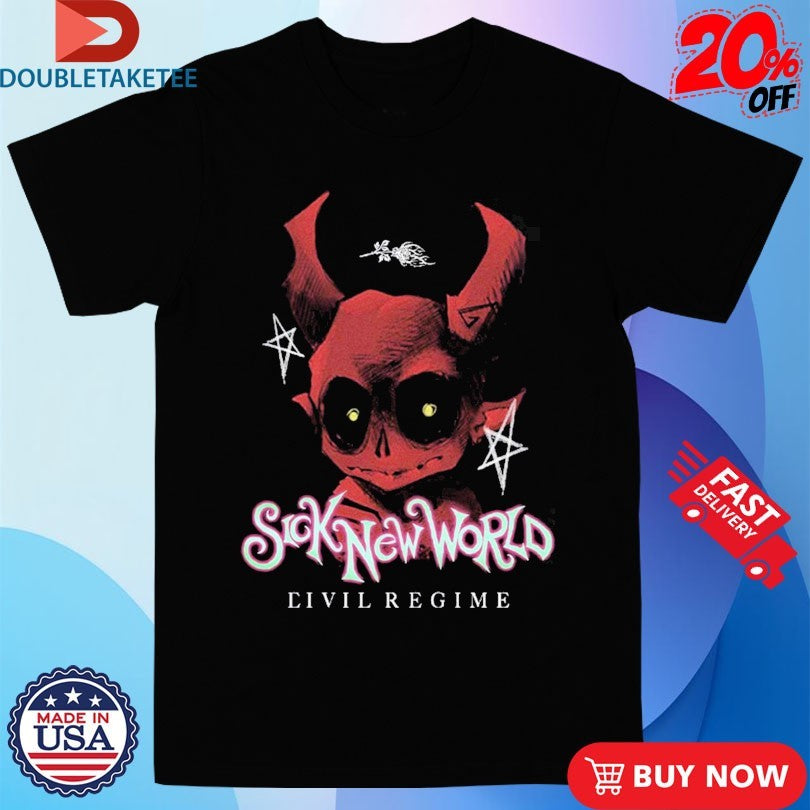 Sick New World 2026 Las Vegas Festival X Civil Regime On April 25 2026 Little Red Devil Face Shirts