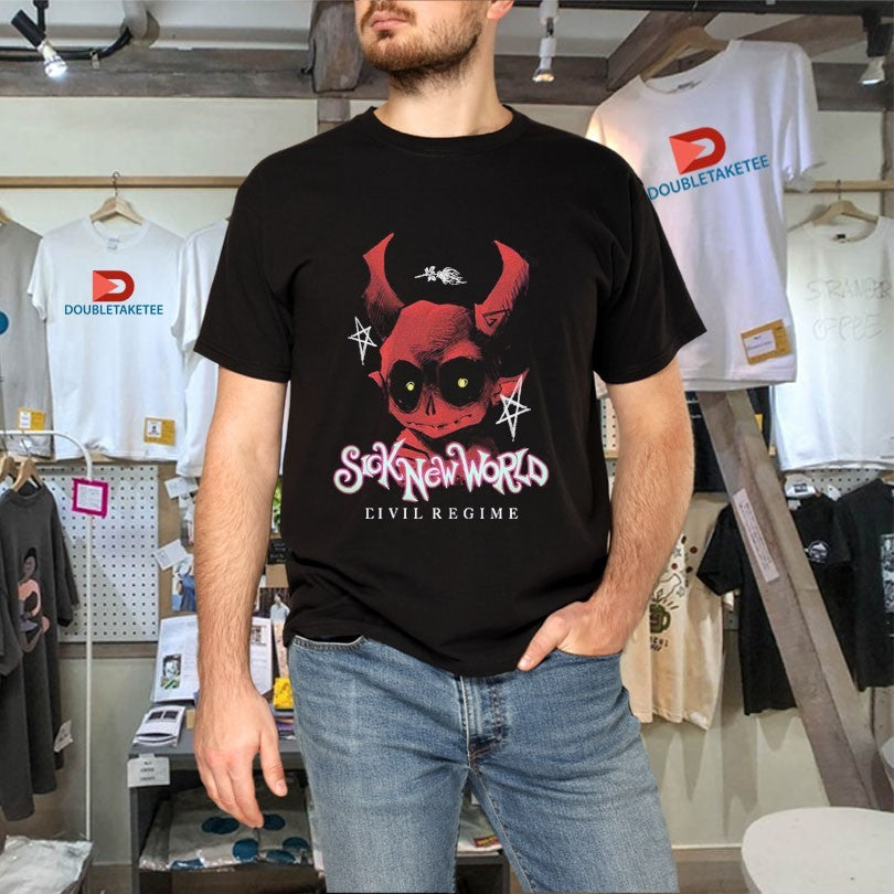 Sick New World 2026 Las Vegas Festival X Civil Regime On April 25 2026 Little Red Devil Face Shirts