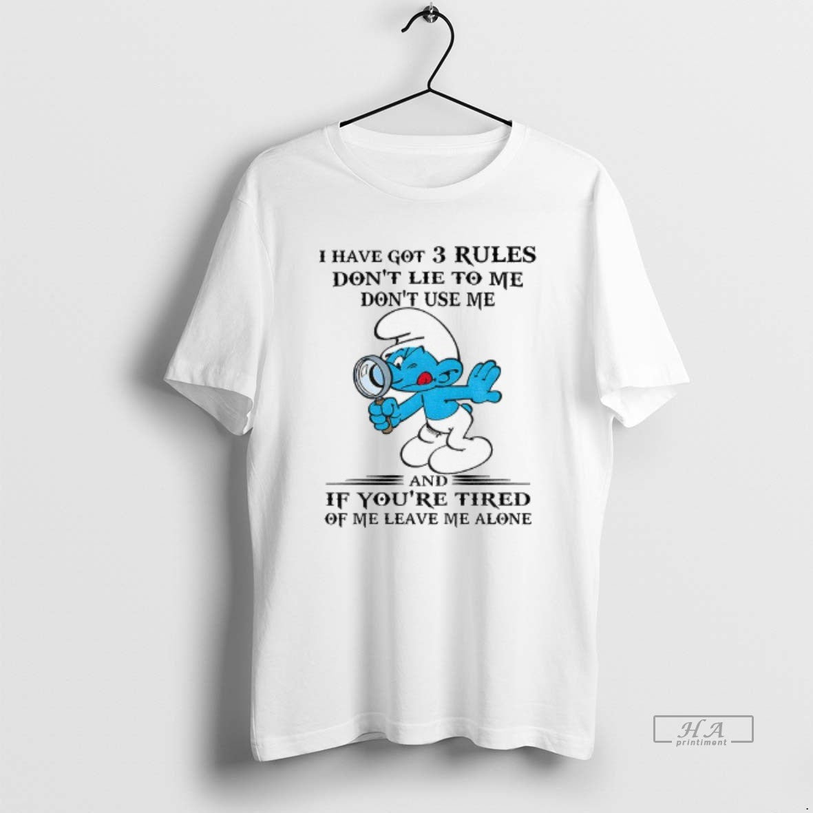 Official Smurf I Have Got 3 Rules Dont Lie To Me Dont Use Me And T-Shirts, Hoodie, Sweatshirt | InkRitualCo.com