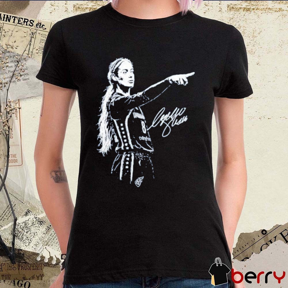 Sophie Cunningham Pointing Signature Indiana Fever WNBA Graphic t-shirt