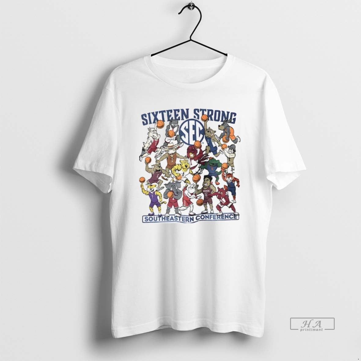 Official Southeastern Conference Sixteen Strong Basketball Sec Mascots T-Shirts, Hoodie, Sweatshirt | InkRitualCo.com
