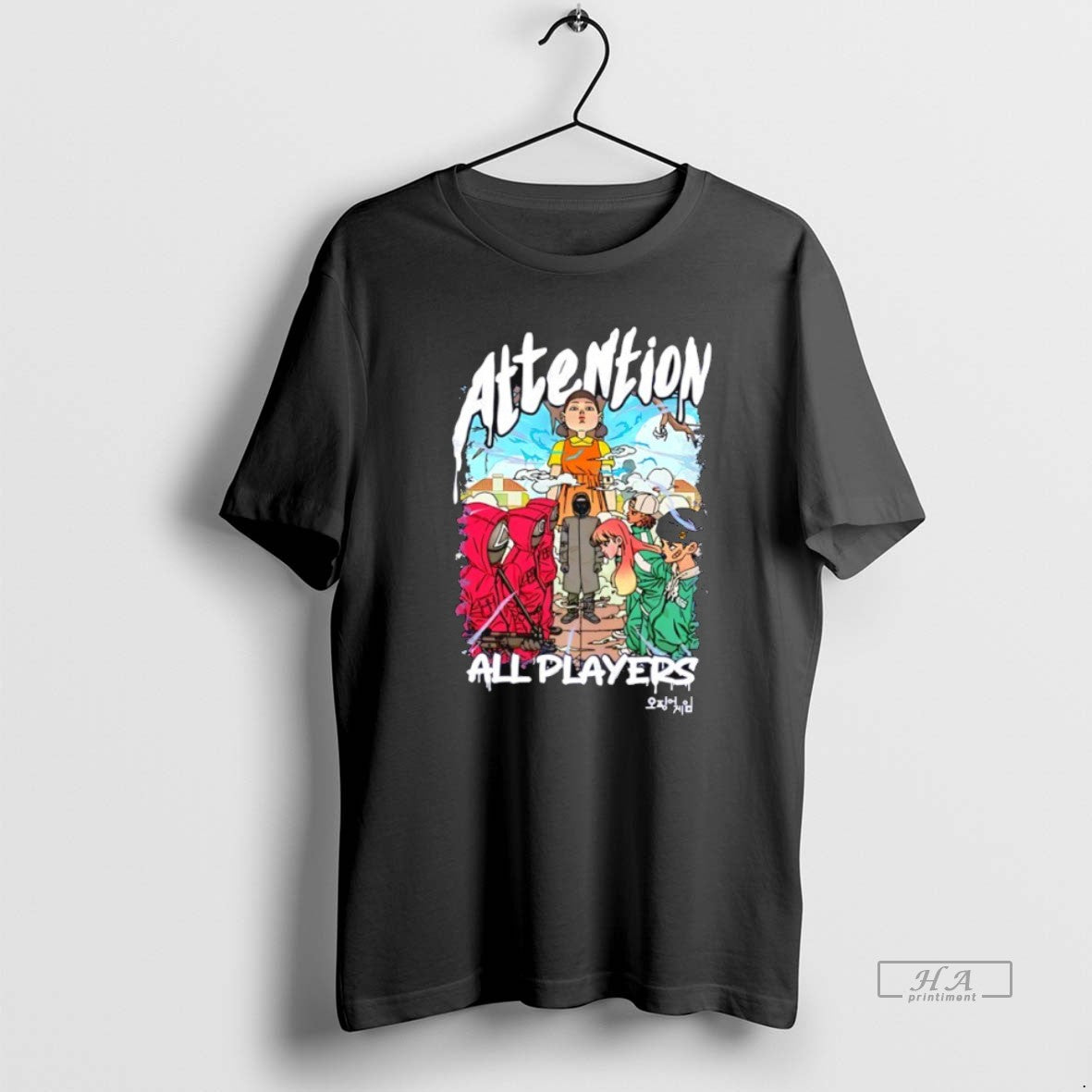 Official Squid Game 3 Attention All Players Anime T-Shirts, Hoodie, Sweatshirt | InkRitualCo.com
