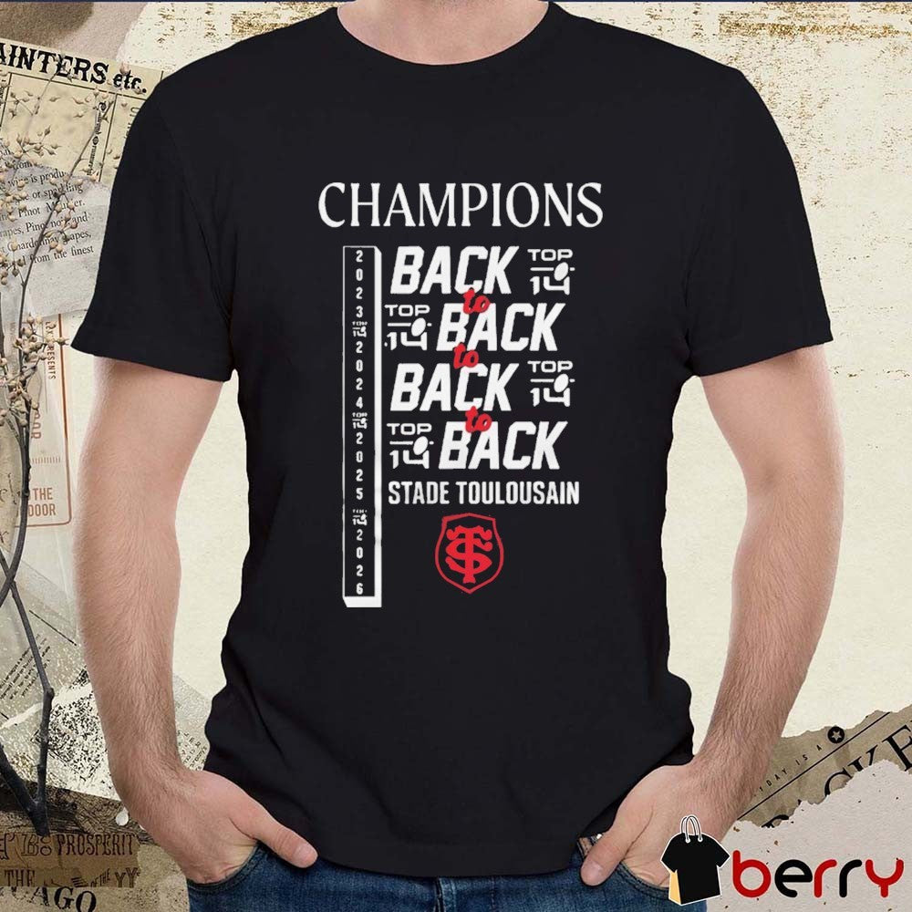 Stade Toulousain Champions Back 4 Back 2023-2026 Top 14 t-shirt