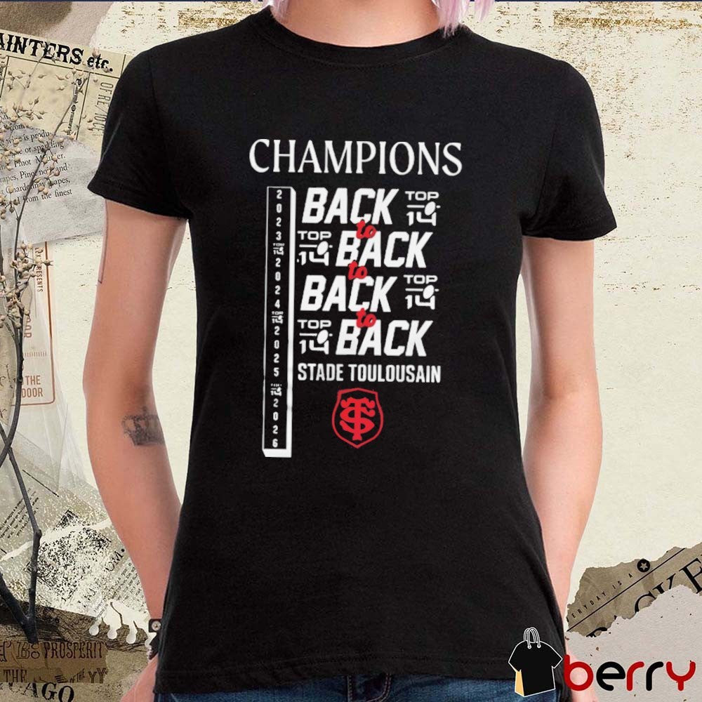 Stade Toulousain Champions Back 4 Back 2023-2026 Top 14 t-shirt