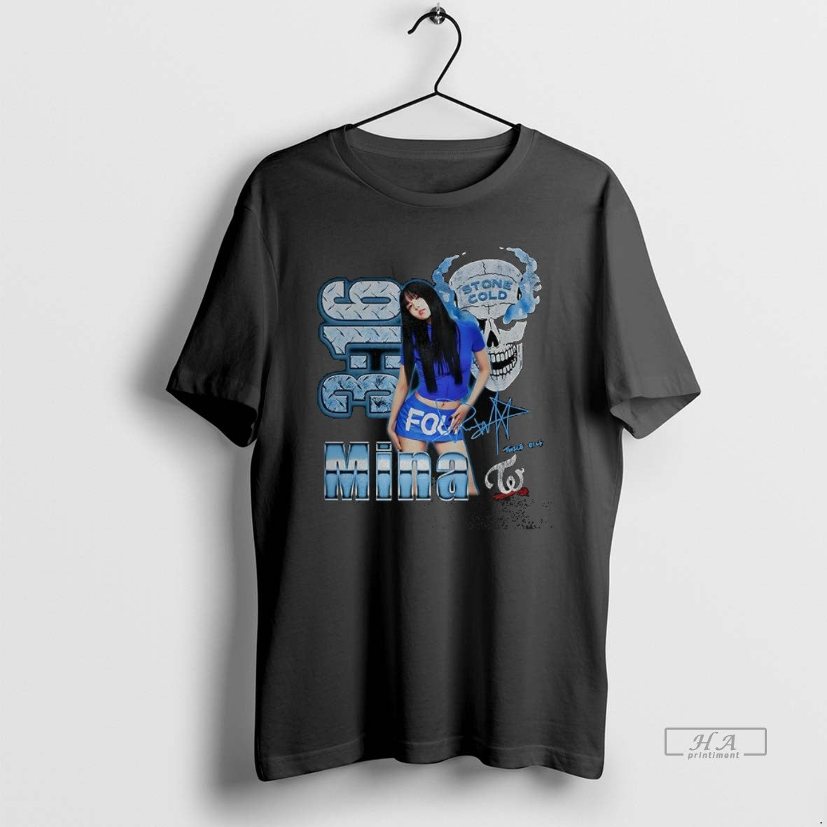Official Twice Mina Stone Cold Skull Burning 3 16 Signature T-Shirts, Hoodie, Sweatshirt | InkRitualCo.com