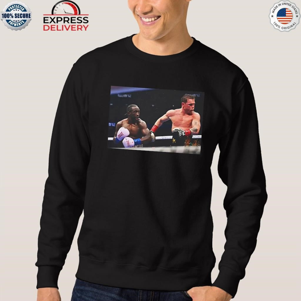 Terence Crawford Punches Canelo Alvarez Shirt