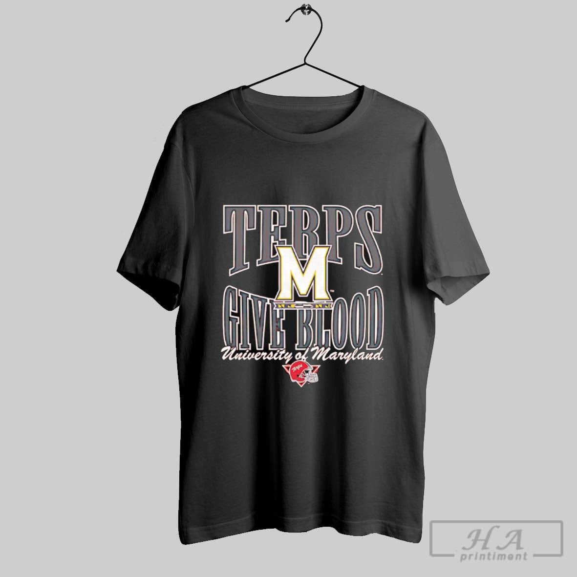 Official Terps Give Blood University Of Maryland Terrapins Football Helmet Logo T-Shirts, Hoodie, Sweatshirt