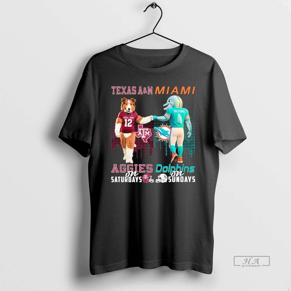 Official Texas Am Aggies On Saturdays Miami Dolphins On Sundays Mascot T-Shirts, Hoodie, Sweatshirt | InkRitualCo.com
