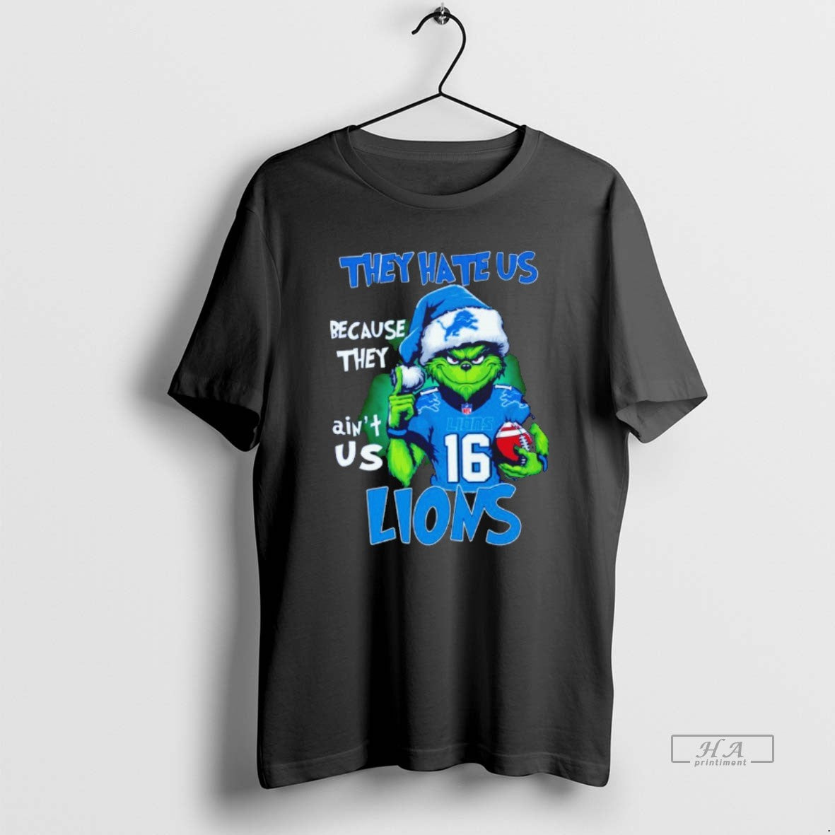 Official The Grinch They Hate Us Because They Aint Us Detroit Lions Christmas T-Shirts, Hoodie, Sweatshirt | InkRitualCo.com