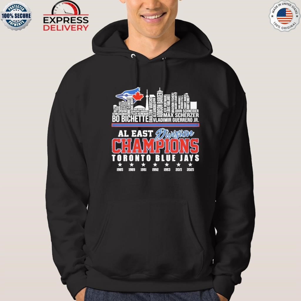 Toronto Blue Jays 2025 Al East Champions Name Skyline Shirt
