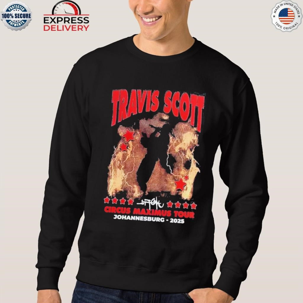 Travis Scott Circus Maximus Tour 2025 Johannesburg Exclusive Shirt