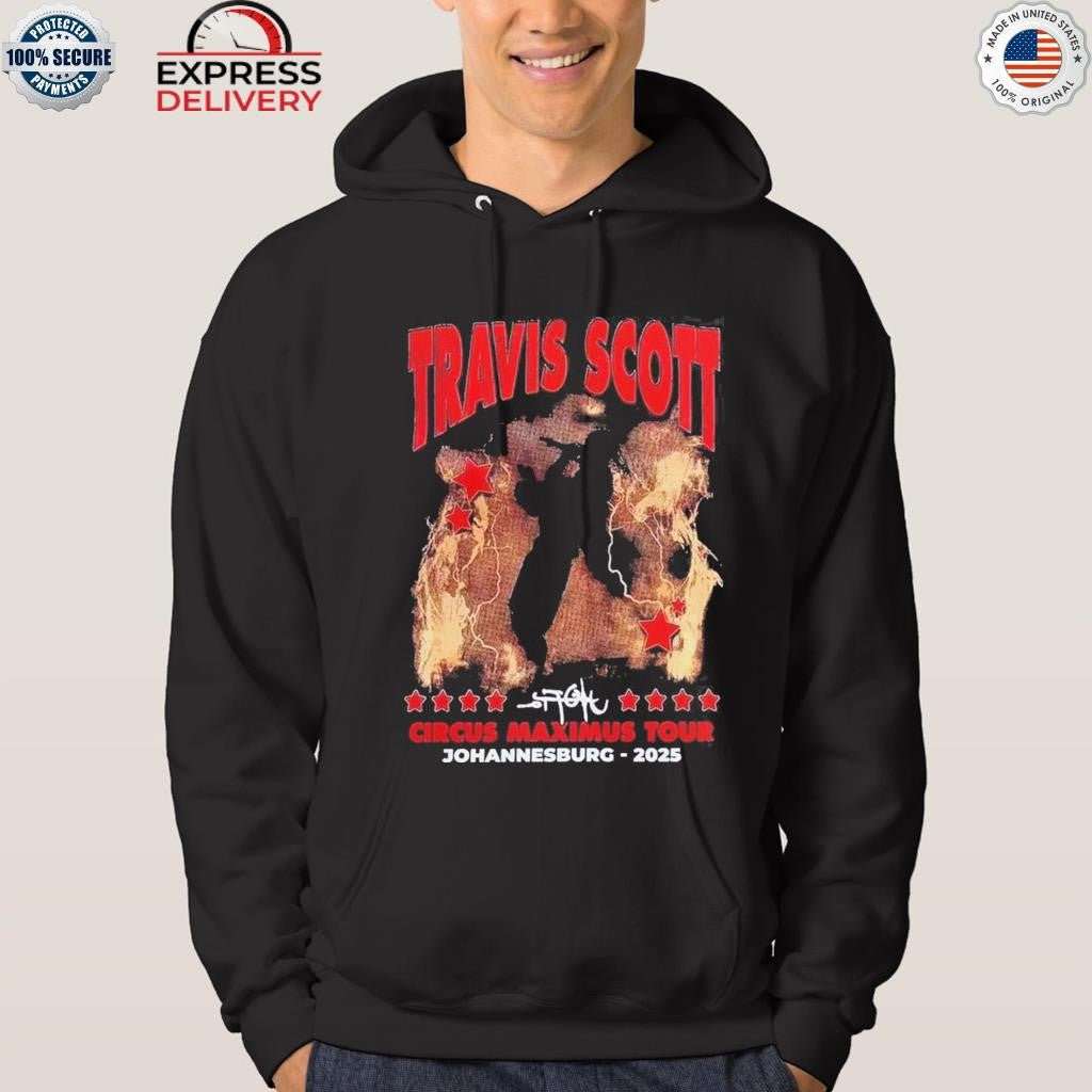 Travis Scott Circus Maximus Tour 2025 Johannesburg Exclusive Shirt