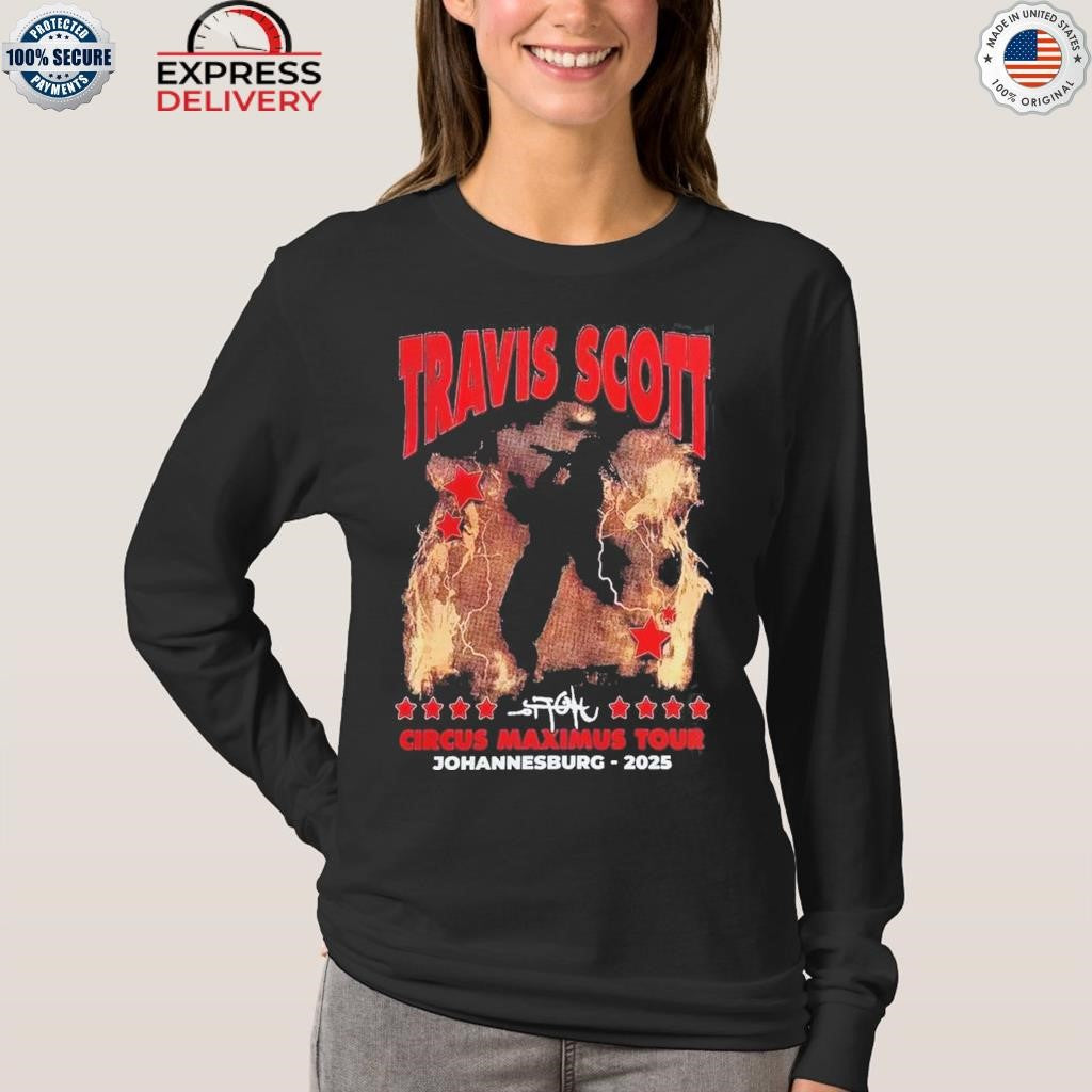 Travis Scott Circus Maximus Tour 2025 Johannesburg Exclusive Shirt