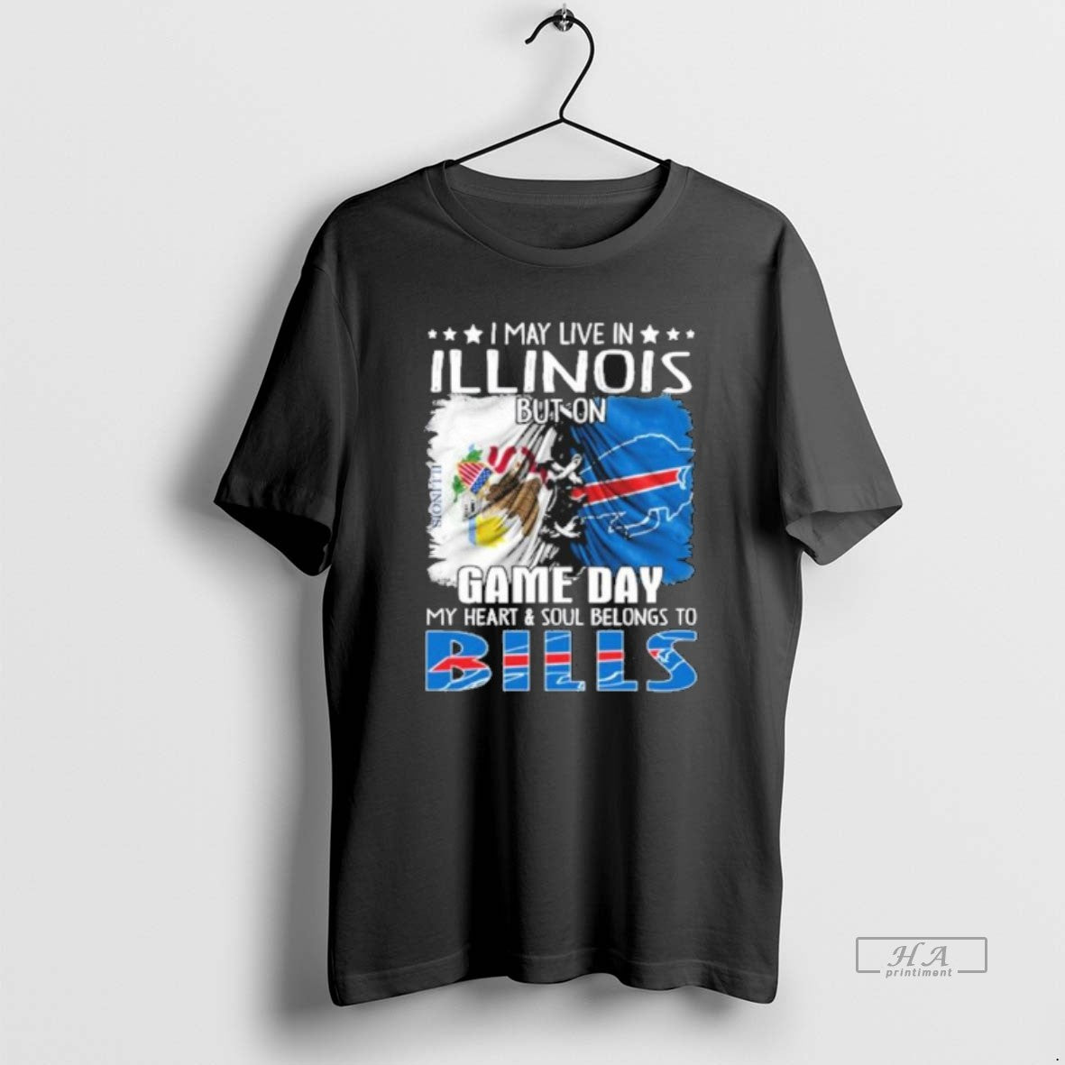 Official Trending Shirt I May Live In Illinois But On Gameday My Heart And Soul Hoodie, Sweatshirt | InkRitualCo.com