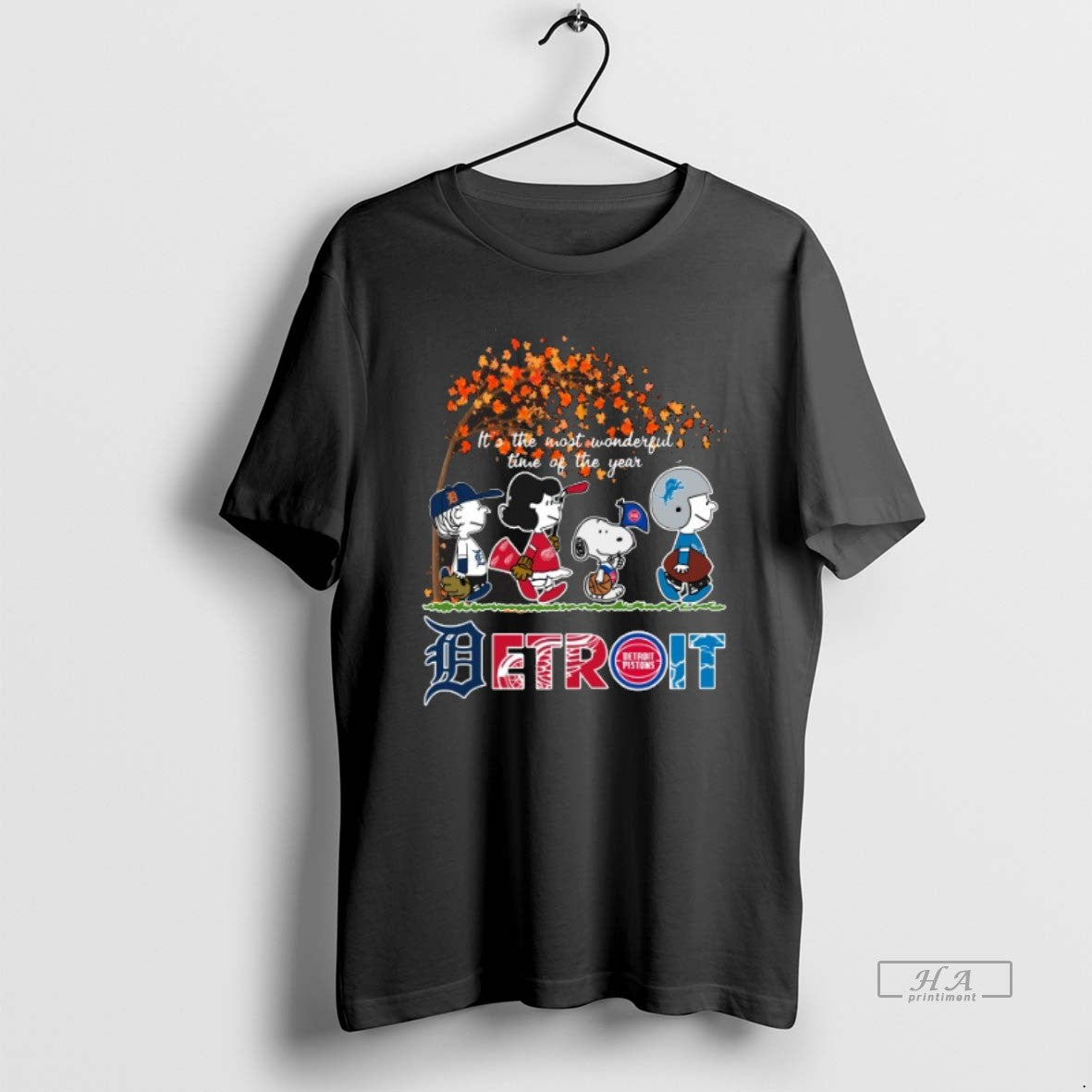 Official Trendy 2025 Detroit Sports Teams X Peanuts Characters It S The Most Wonderful Time T-Shirts, Hoodie, Sweatshirt