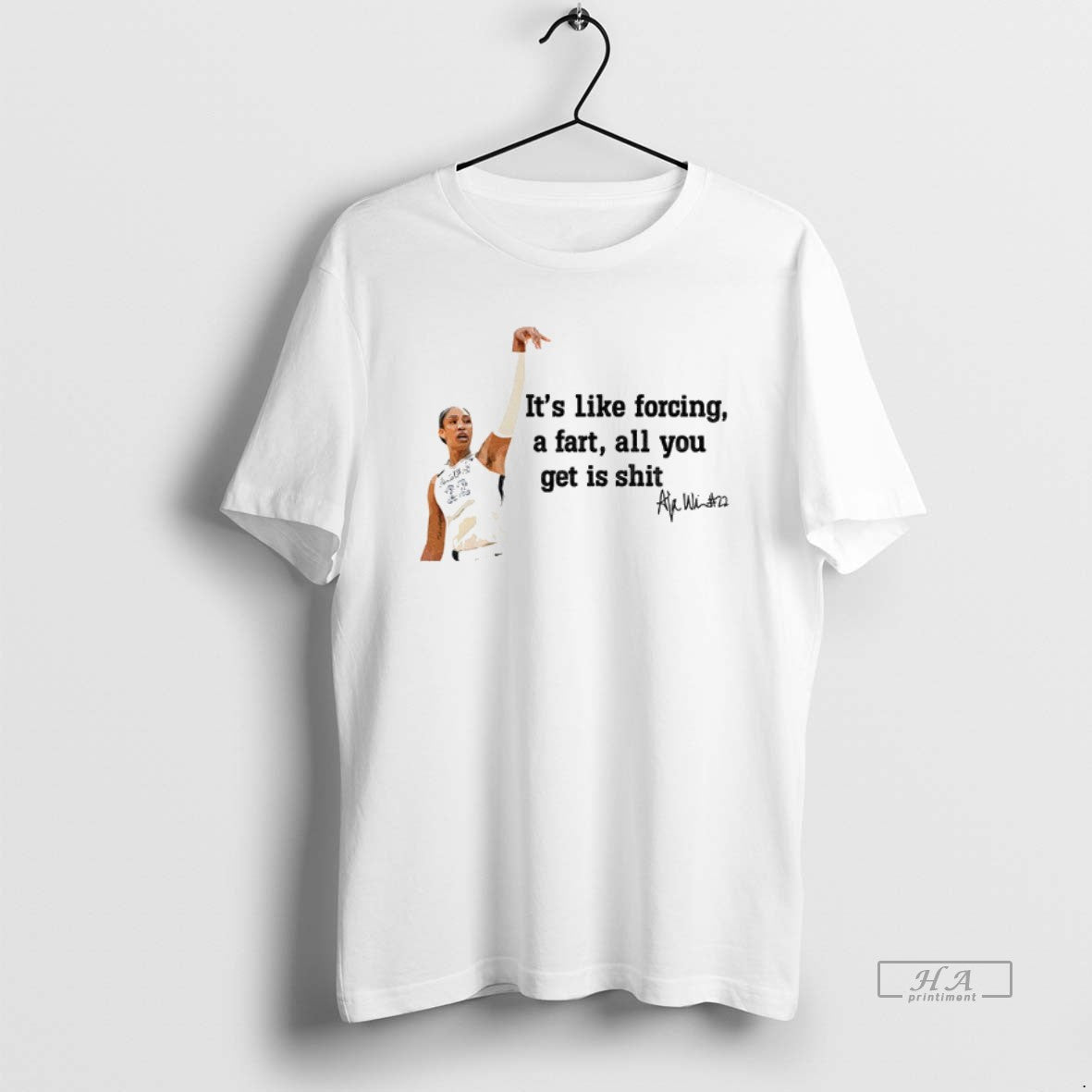 Official Trendy Aja Wilson Las Vegas Aces Its Like Forcing A Fart All You Get T-Shirts, Hoodie, Sweatshirt | InkRitualCo.com