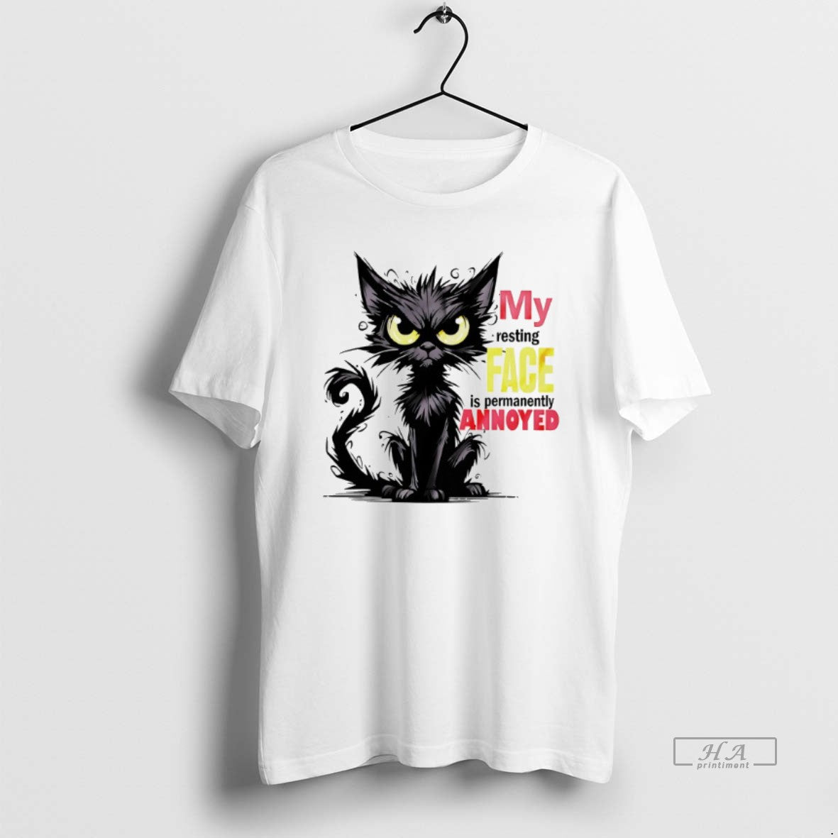 Official Trendy Cat My Resting Face Is Permanently Annoyed T-Shirts, Hoodie, Sweatshirt | InkRitualCo.com