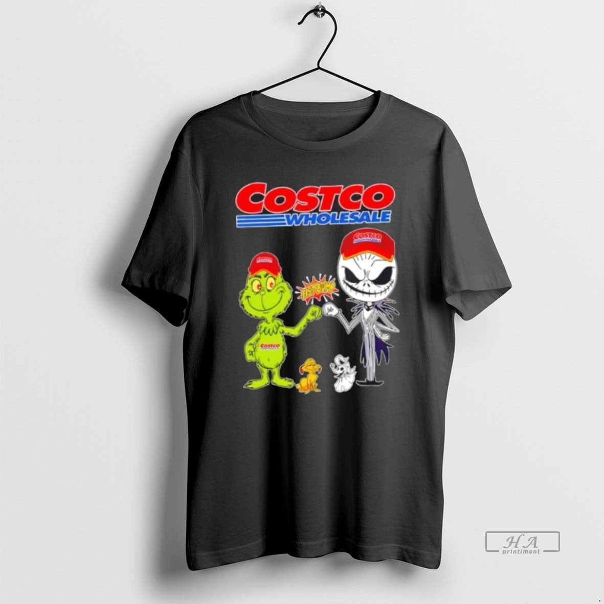 Official Trendy Costco Wholesale X Grinch And Jack Skellington Fist Bump Uniwilling Friends T-Shirts, Hoodie, Sweatshirt