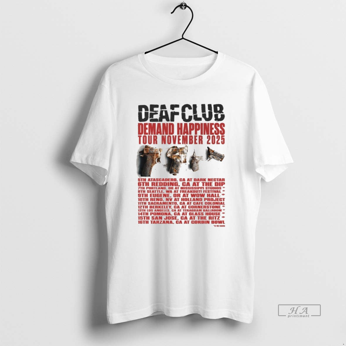 Official Trendy Deaf Club Demand Happiness Tour Nov 2025 T-Shirts, Hoodie, Sweatshirt | InkRitualCo.com