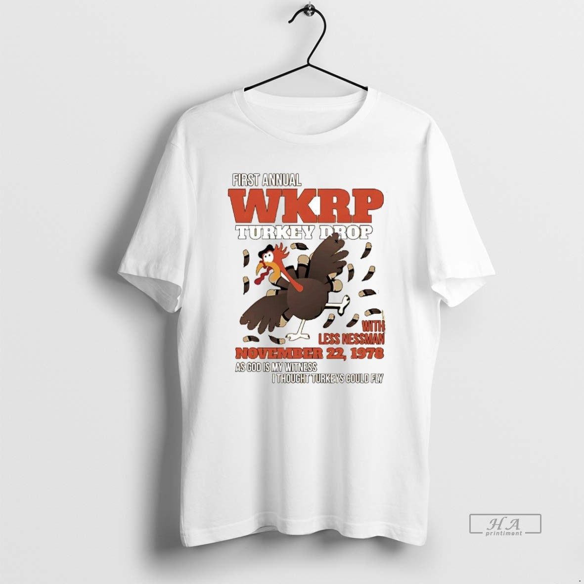 Official Trendy First Annual Wkrp Turkey Drop With Less Nessman Thanksgiving T-Shirts, Hoodie, Sweatshirt | InkRitualCo.com