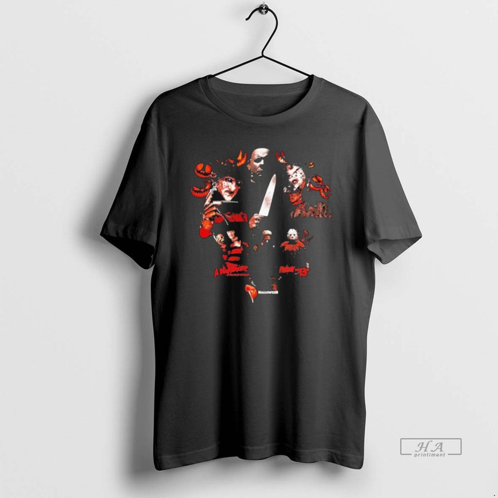 Official Trendy Freddy Krueger Michael Myers And Jason Voorhees A Nightmare Friday The 13th Halloween T-Shirts, Hoodie,...