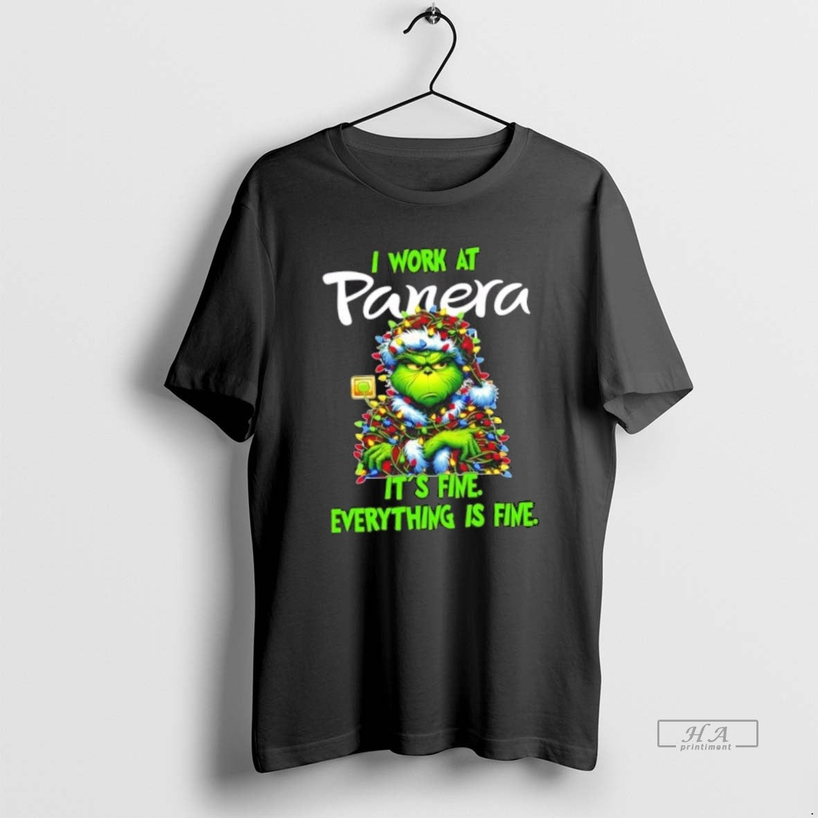Official Trendy Grinch Christmas Tree X Panera Bread I Work At Its Fine Everything Is T-Shirts, Hoodie, Sweatshirt